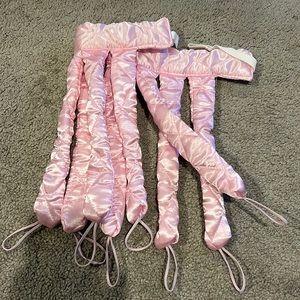 Hair curling silk sleep wear